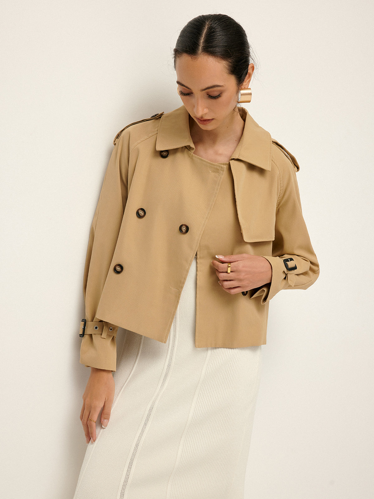 Klassieke Trenchcoat Met Knopen